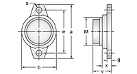 Eccentric Collar Locking Two-Bolt Flange Unit With Closed Cover, MUFL000CE Series-2