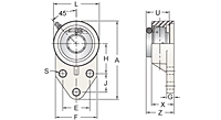 Accu-Loc® Concentric Collar Locking Three-Bolt Flange Bracket Unit, UEFBL200MZ20 Series-2