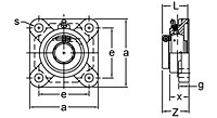 Accu-Loc® Concentric Collar Locking Four-Bolt Flange Unit, UEFX00 Series-2