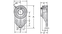 Accu-Loc® Concentric Collar Locking Three-Bolt Flange Bracket Unit, UEMFB200MZ20 Series-2