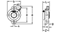 Accu-Loc® Concentric Collar Locking Two-Bolt Flange Unit, UEFX200 Series-2