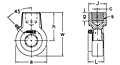 Accu-Loc® Concentric Collar Locking Hanger Bearing Unit, UEECH200 Series-2