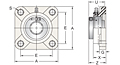 Accu-Loc® Concentric Collar Locking Four-Bolt Flange Unit, UEFPL200MZ20 Series-2