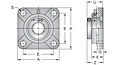 Accu-Loc® Concentric Collar Locking Four-Bolt Flange Unit, UEMF200MZ20 Series-2
